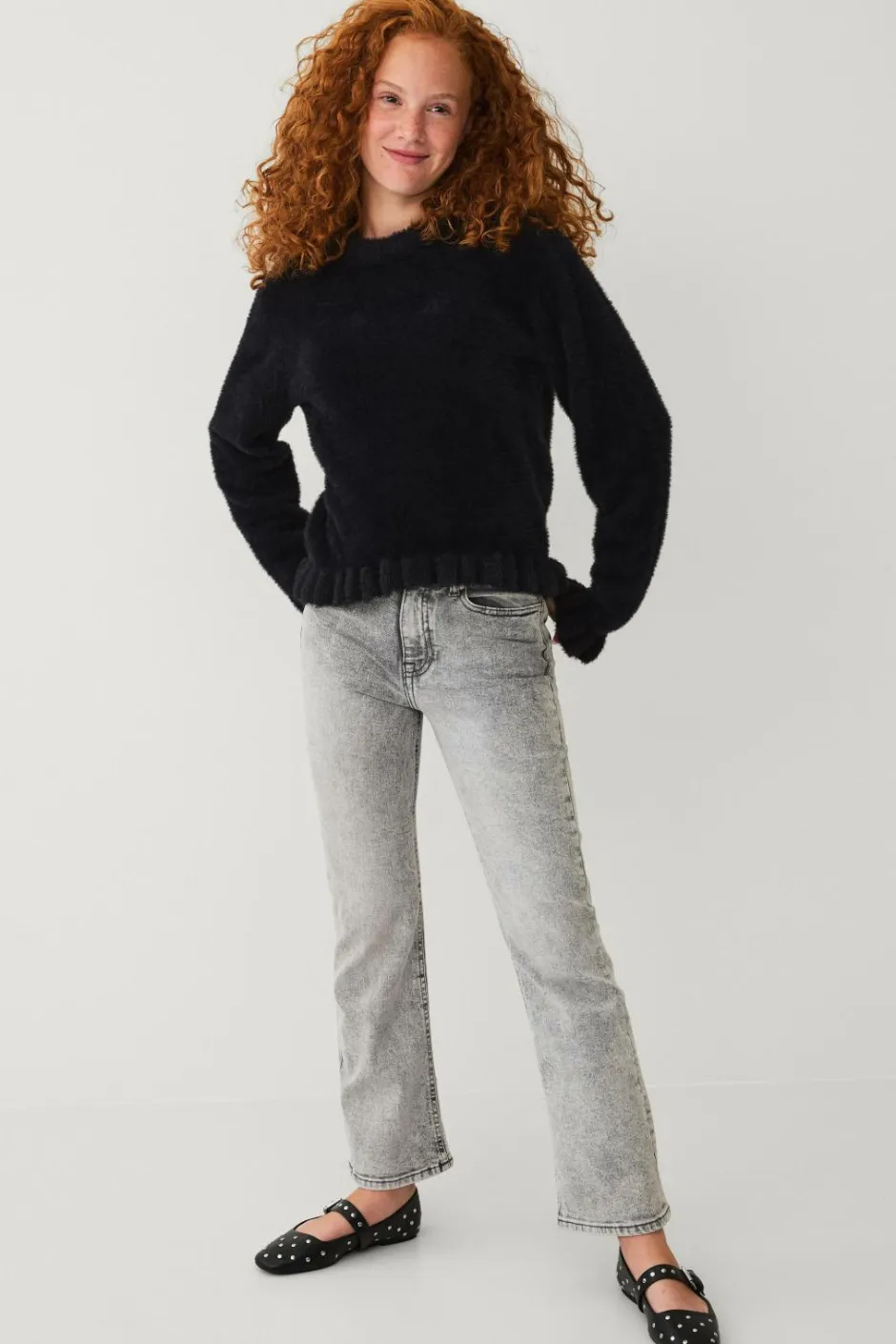 Best Collection Strikket trøje med flæser Børn Trøjer & Cardigans