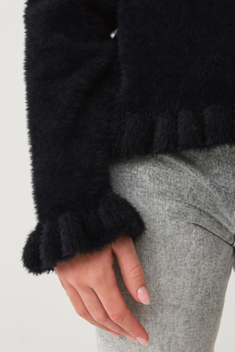Best Collection Strikket trøje med flæser Børn Trøjer & Cardigans