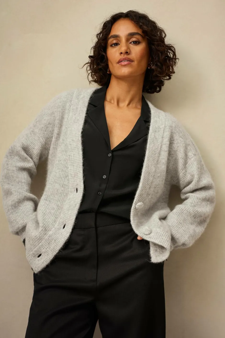 Ellos Collection Strikket cardigan af høj kvalitet^Dame Trøjer & Cardigans