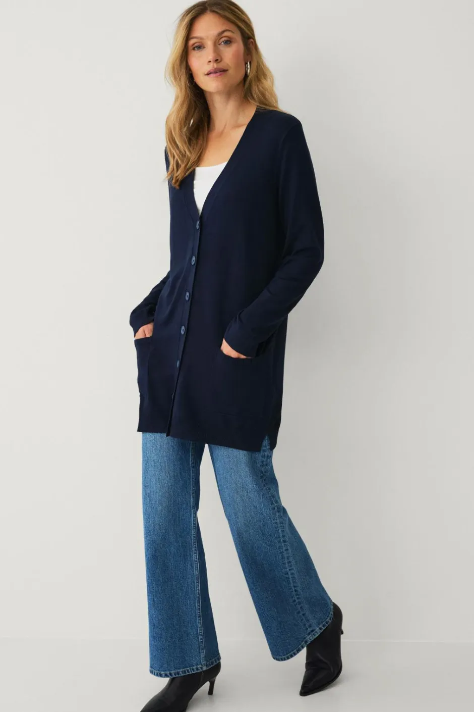 Ellos Collection Strikket cardigan med lommer^Dame Trøjer & Cardigans