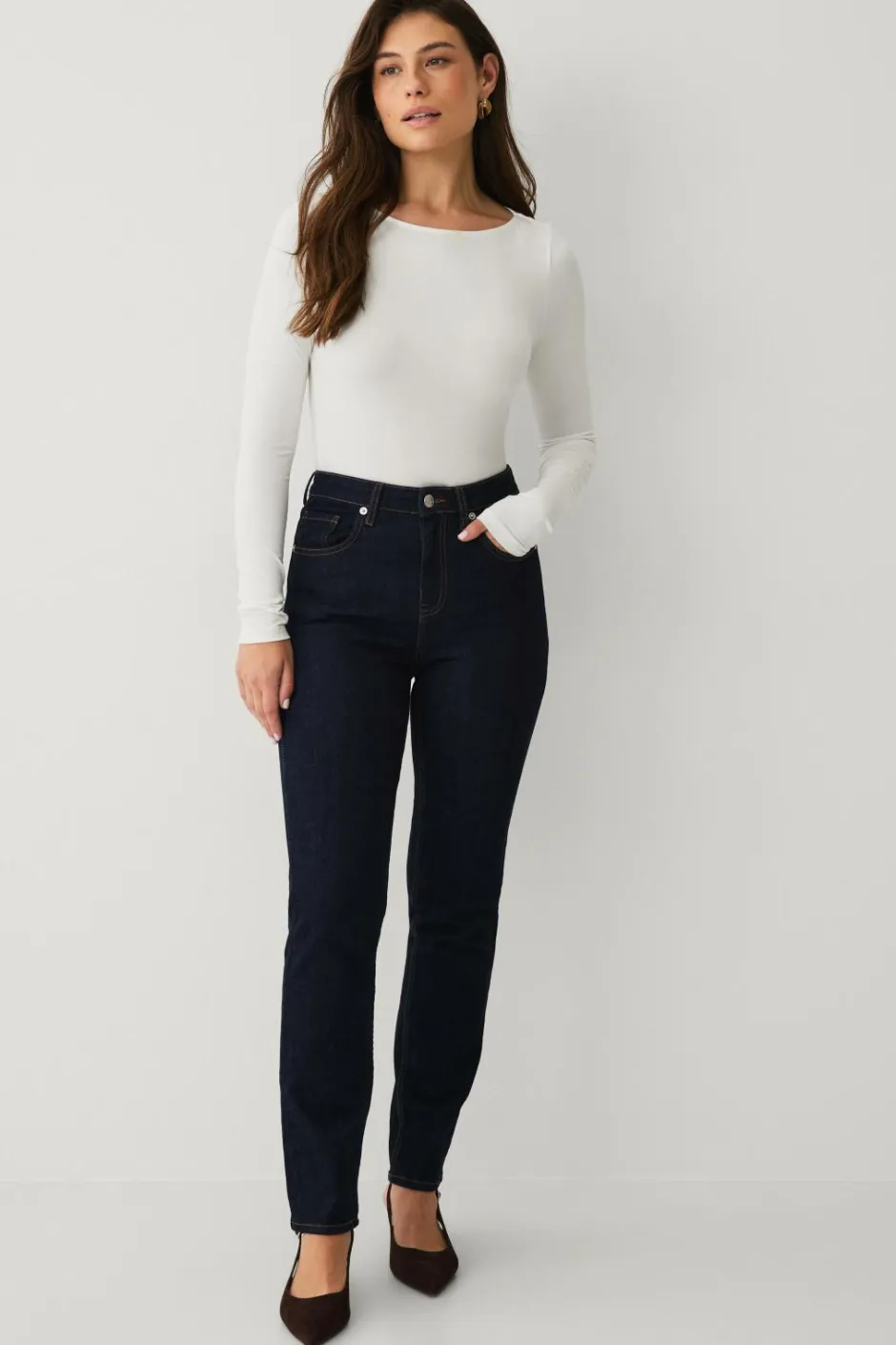 Ellos Collection Stretchjeans med lige bener^Dame Jeans