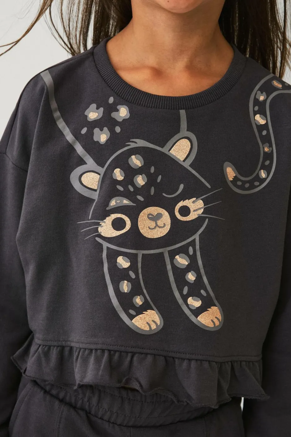 Ellos Collection Sweatshirt med volant^Børn Sweatshirts & Hoodies