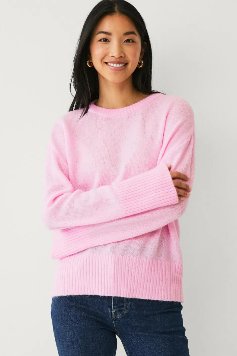 Outlet Collection Sweater med O-hals Dame Trøjer & Cardigans