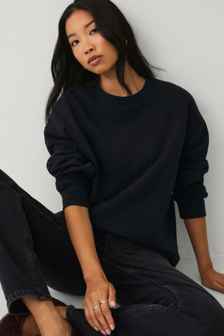 New Collection Sweatshirt med børstet inderside Dame Sweatshirts & Hoodies