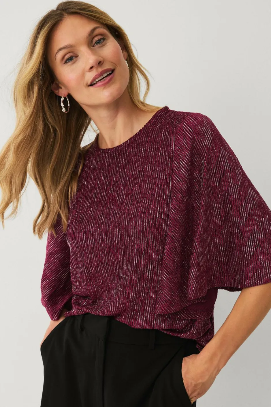 Outlet Collection Top med sommerfugleærme Dame Toppe & Tank-Toppe