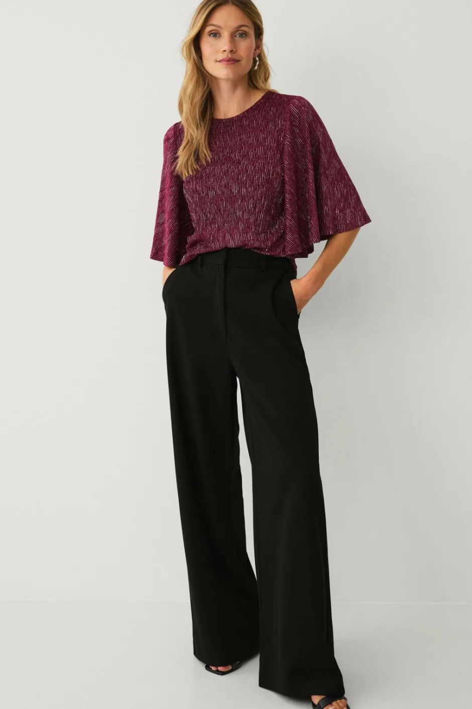 Outlet Collection Top med sommerfugleærme Dame Toppe & Tank-Toppe