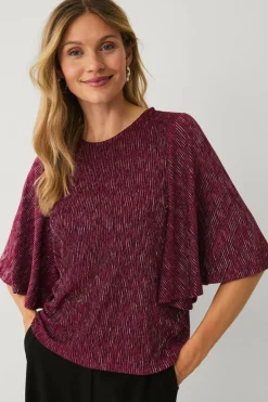 Outlet Collection Top med sommerfugleærme Dame Toppe & Tank-Toppe