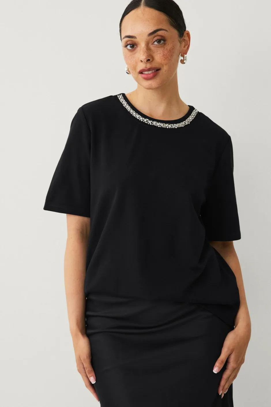 Outlet Collection Top med rhinsten Dame Toppe & Tank-Toppe