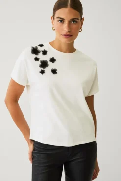 Discount Collection Top med blomsterapplikationer Dame Toppe & Tank-Toppe