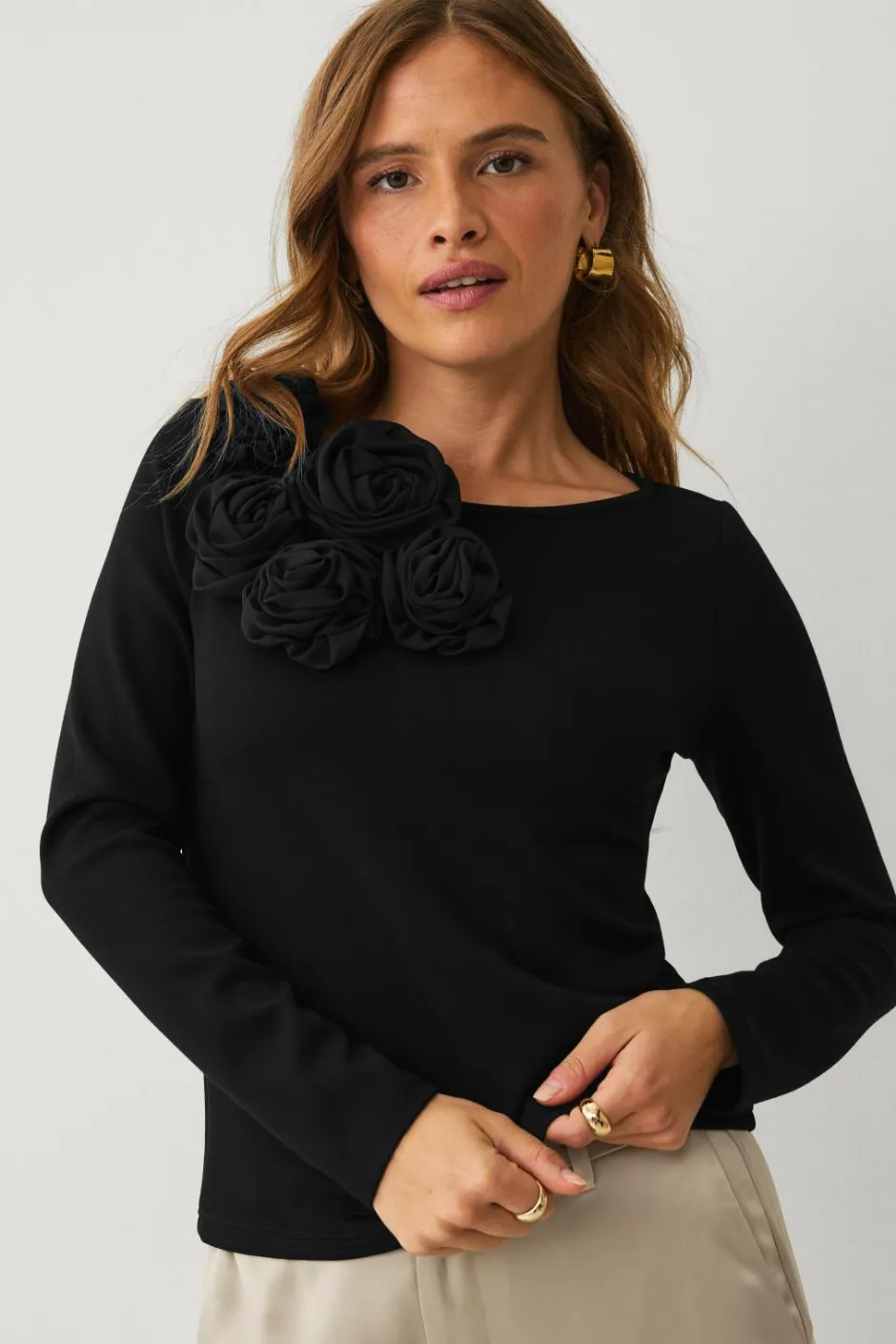 Ellos Collection Top med dekorative blomster^Dame Toppe & Tank-Toppe