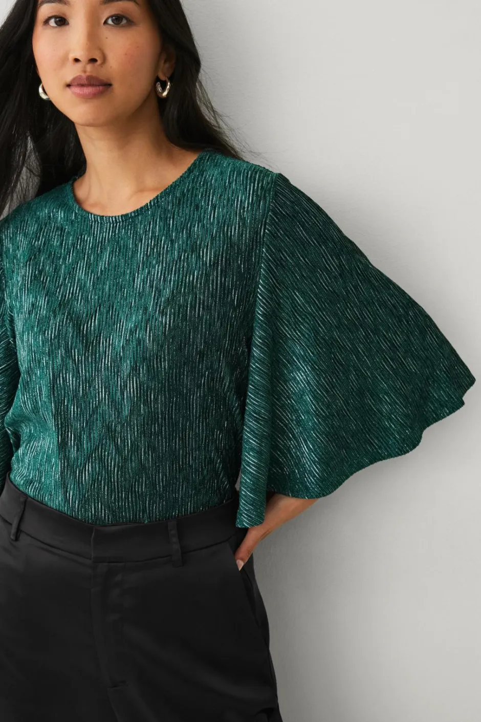 New Collection Top med sommerfugleærme Dame Toppe & Tank-Toppe