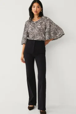 Hot Collection Top med udslåede ærmer Dame Toppe & Tank-Toppe