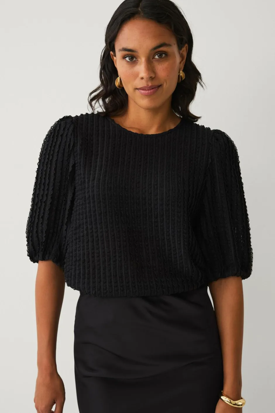 Online Collection Top med struktur Dame Toppe & Tank-Toppe