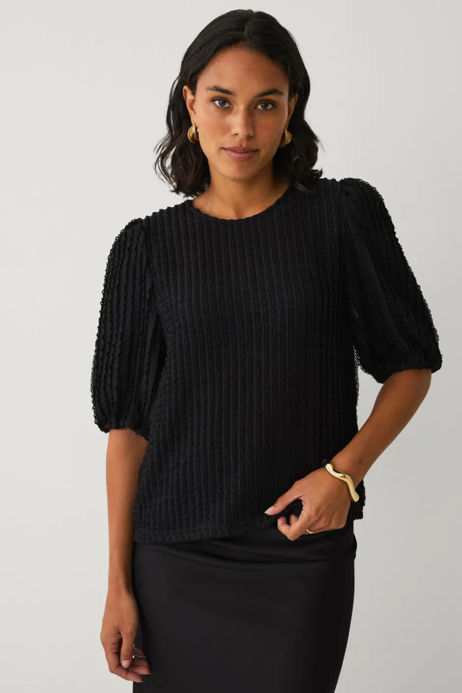 Online Collection Top med struktur Dame Toppe & Tank-Toppe