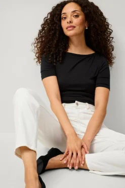 Sale Collection Top med Bådhals Dame Basistøj|Toppe & Tank-Toppe