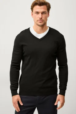 Outlet Collection Trøje med V-hals Basistøj|Trøjer