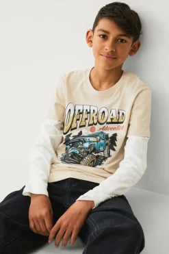 Outlet Collection T-shirt med falske ærmer Børn Toppe & T-Shirts