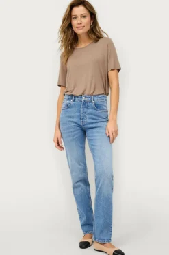 Ellos Collection T-shirt i viskosestrik^Dame Basistøj|Toppe & Tank-Toppe