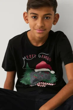 Outlet Collection T-shirt Christmas Henrik Børn Toppe & T-Shirts