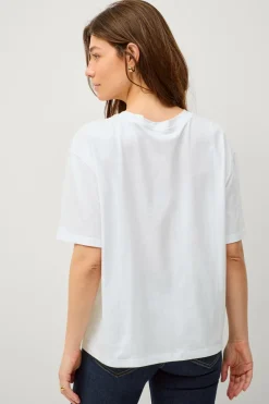 Ellos Collection T-shirt i bomuld med afslappet pasform^Dame Basistøj|Toppe & Tank-Toppe