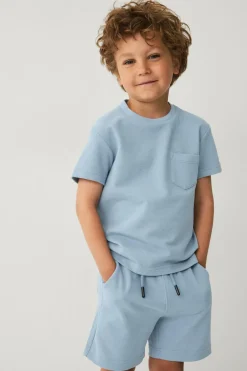 New Collection T-shirt + shorts i pique-materiale Børn Sæt Til Børn