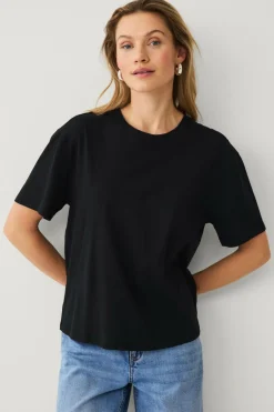 Clearance Collection T-shirt i bomuld med afslappet pasform Dame Basistøj