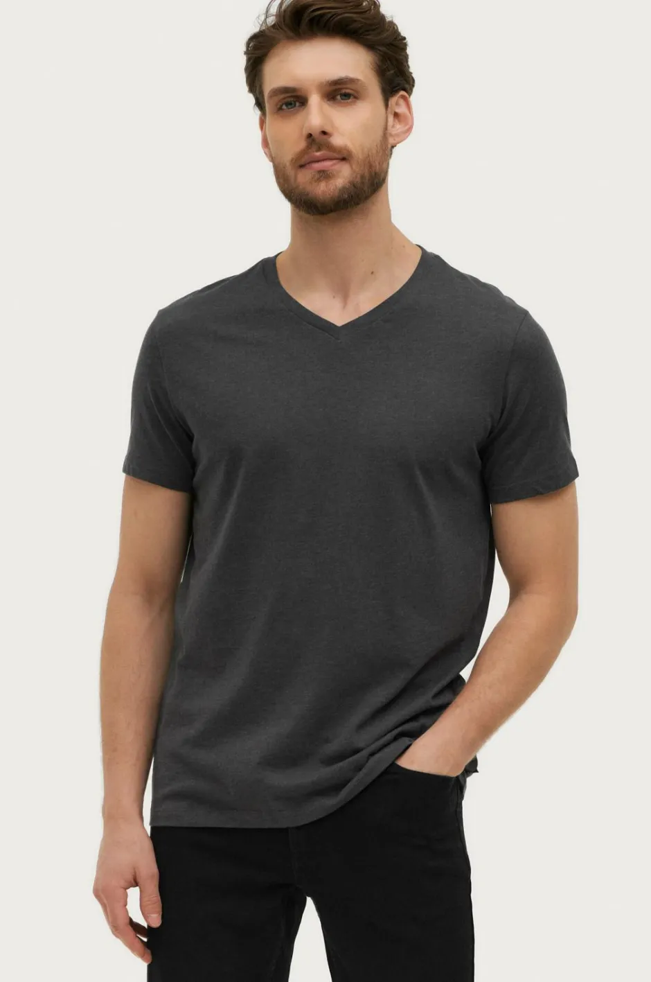 New Collection T-shirt Karl V-neck Basistøj|T-Shirts & Tanktoppe