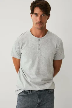 New Collection T-shirt med knaplukning T-Shirts & Tanktoppe