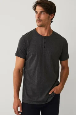 Collection T-shirt med knaplukning T-Shirts & Tanktoppe