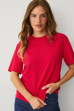 Clearance Collection T-shirt i bomuld med afslappet pasform Dame Basistøj|Toppe & Tank-Toppe