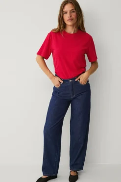 Clearance Collection T-shirt i bomuld med afslappet pasform Dame Basistøj|Toppe & Tank-Toppe