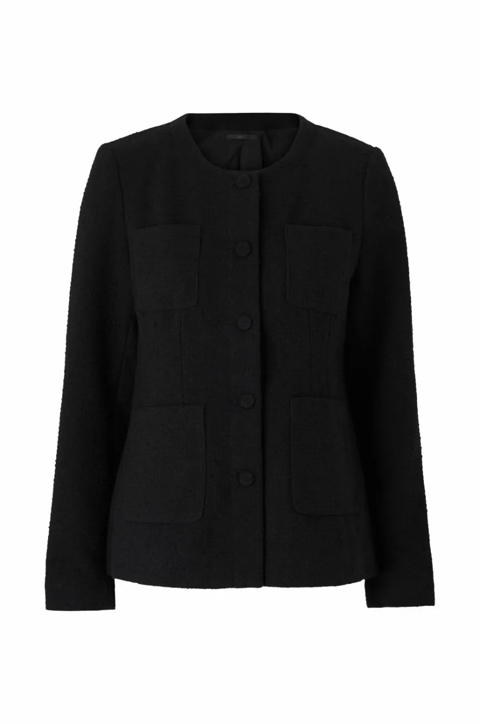 Clearance Collection Tæt på figuren blazer i struktur med påklædte knapper Dame Blazere & Veste