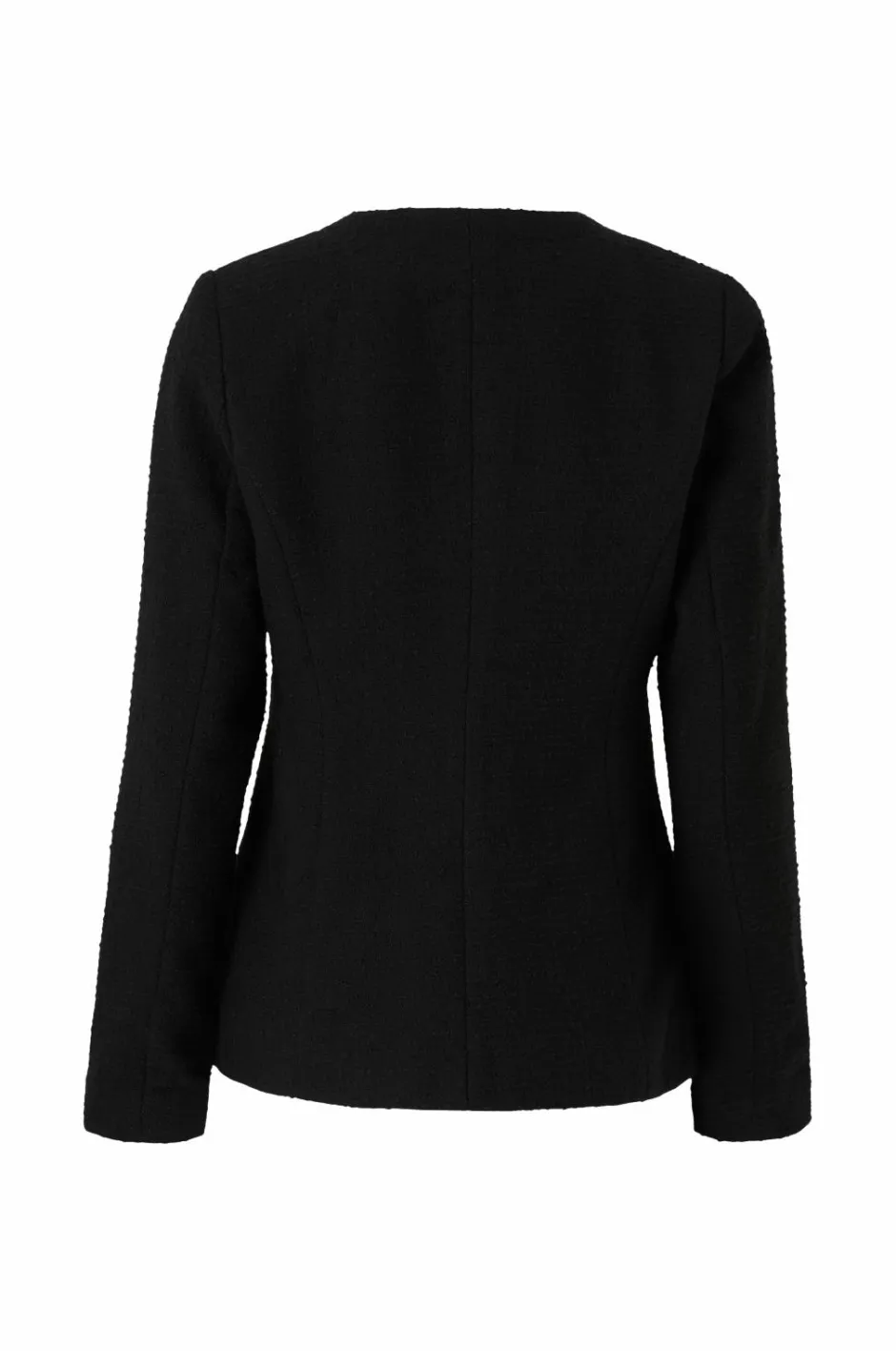 Clearance Collection Tæt på figuren blazer i struktur med påklædte knapper Dame Blazere & Veste