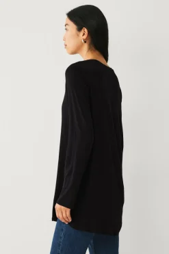 New Collection Tunika i viskosestrik Dame Basistøj|Tunikaer