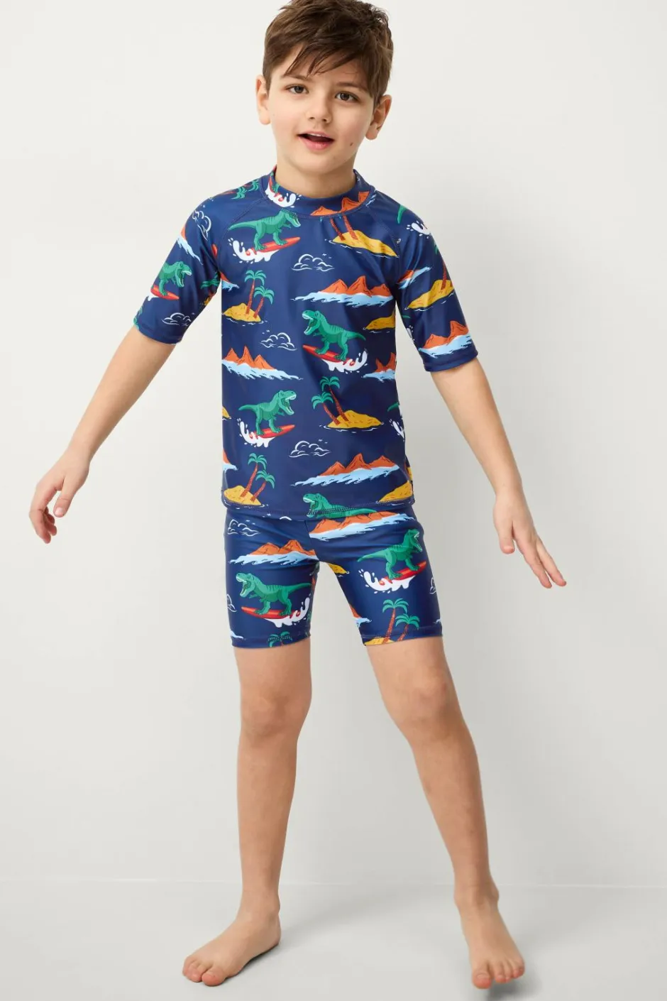 Ellos Collection UV-sæt med top og shorts^Børn Badetøj