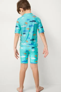 Ellos Collection UV-sæt med top og shorts^Børn Badetøj