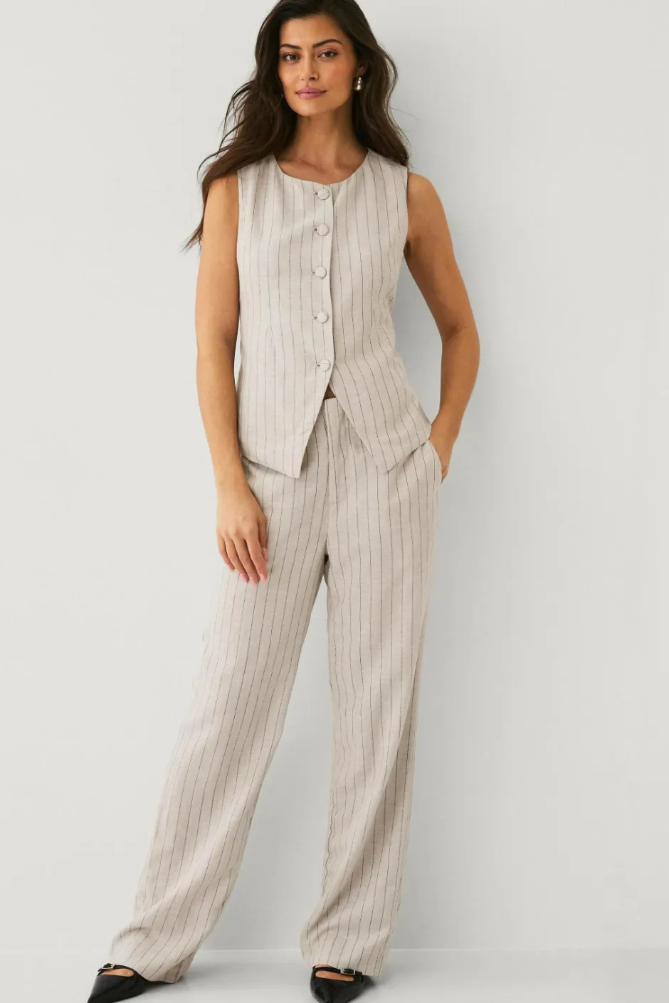 Ellos Collection Vest i hørmix^Dame Blazere & Veste