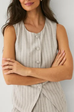 Ellos Collection Vest i hørmix^Dame Blazere & Veste