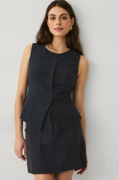 Hot Collection Vest i hørmix Dame Blazere & Veste