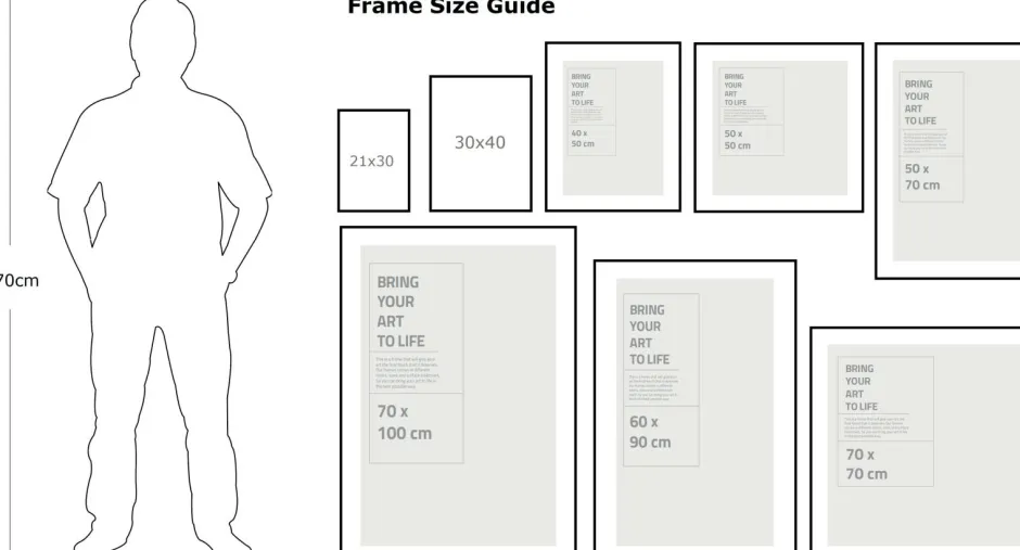 Ellos Home Aluminiumsramme, blank med plexiglas^ Posters & Billeder