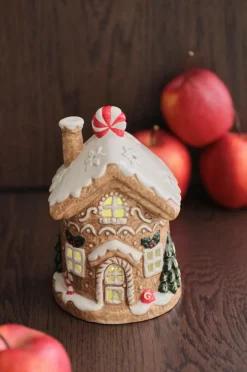 New Home Dekorationshus Ginger med LED-belysning Julepynt