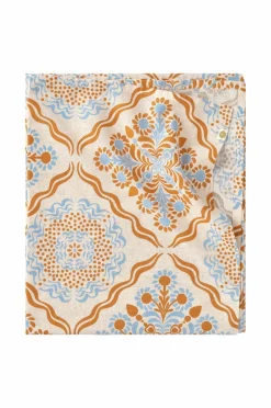 Discount Home Dug Duk Elly Tile i genanvendt halvlinned Borddækning & Servering|Bordtekstiler
