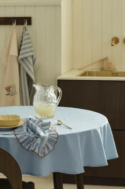 Ellos Home Dug Elly i genanvendt halvlinned Ø 150 cm^ Borddækning & Servering|Bordtekstiler