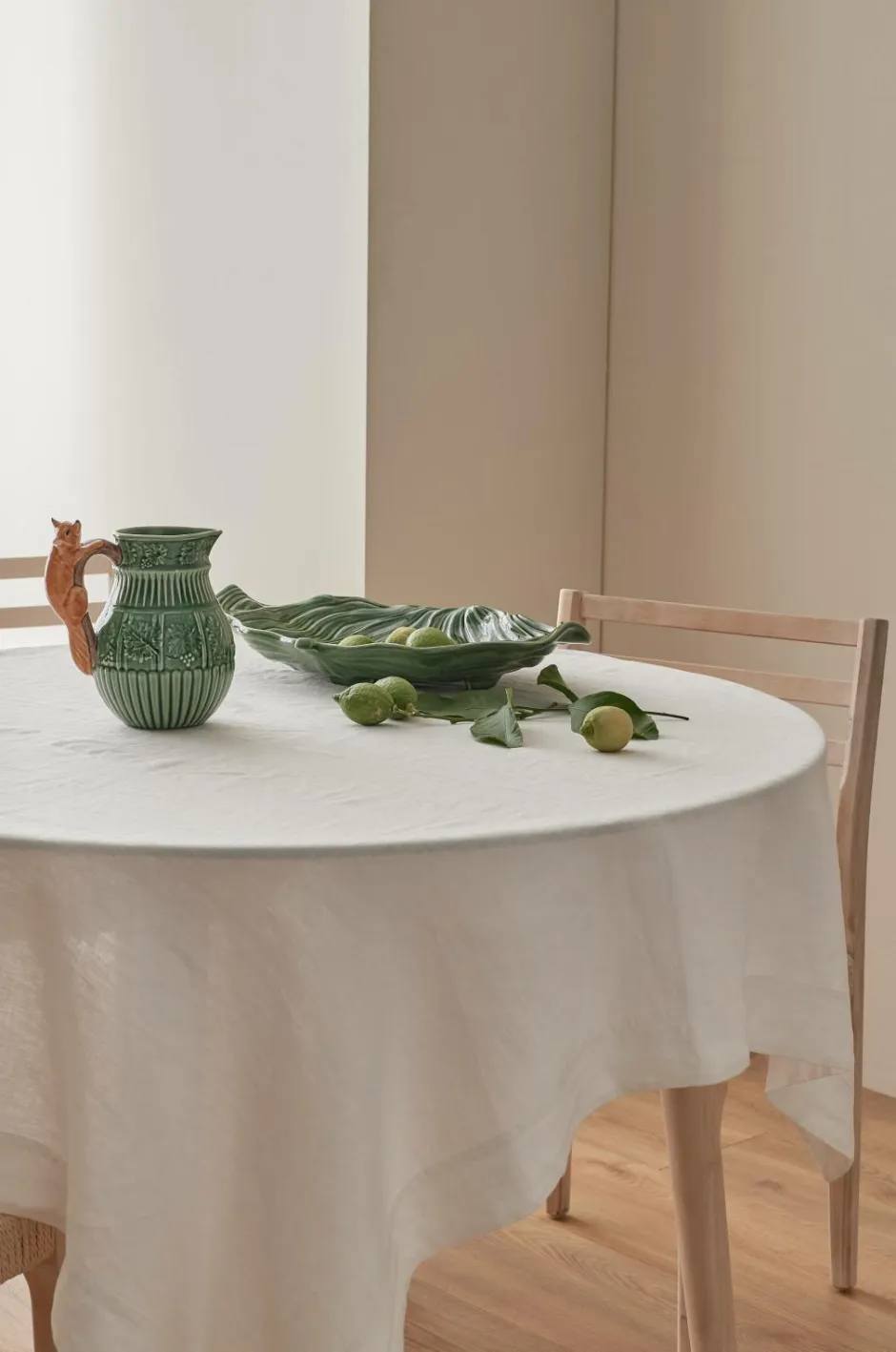 Online Home Dug Malva i 100% hør 140x140 cm Borddækning & Servering|Bordtekstiler