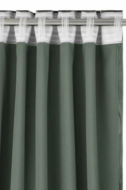 Outlet Home Gardinlængde med multibånd Nora i velour, 2-pak Velourgardiner|Gardinlængder Med Rynkebånd