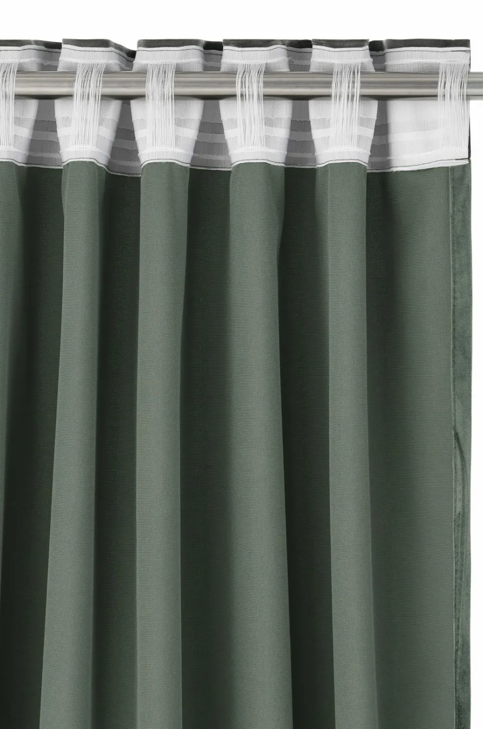 Outlet Home Gardinlængde med multibånd Nora i velour, 2-pak Velourgardiner|Gardinlængder Med Rynkebånd