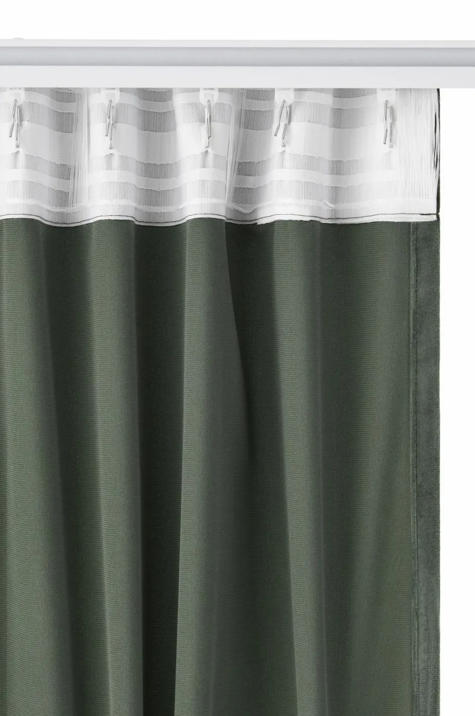 Outlet Home Gardinlængde med multibånd Nora i velour, 2-pak Velourgardiner|Gardinlængder Med Rynkebånd