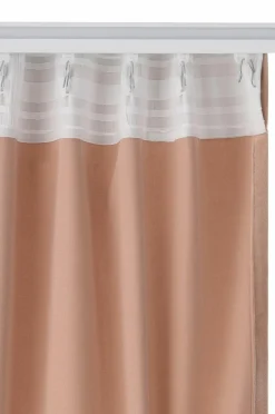 Clearance Home Gardinlængde med multibånd Nora i velour, 2-pak Velourgardiner