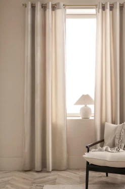 Sale Home Gardinlængde med sejlringe Nora i velour, 2-pak Julegardiner|Gardiner Med Sejlring
