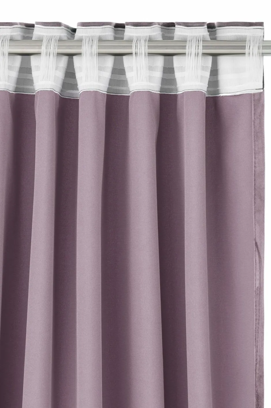 Clearance Home Gardinlængde med multibånd Nora i velour, 2-pak Velourgardiner|Gardinlængder Med Rynkebånd